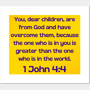 Bible Verse 1 John 4:4 Posters and Art